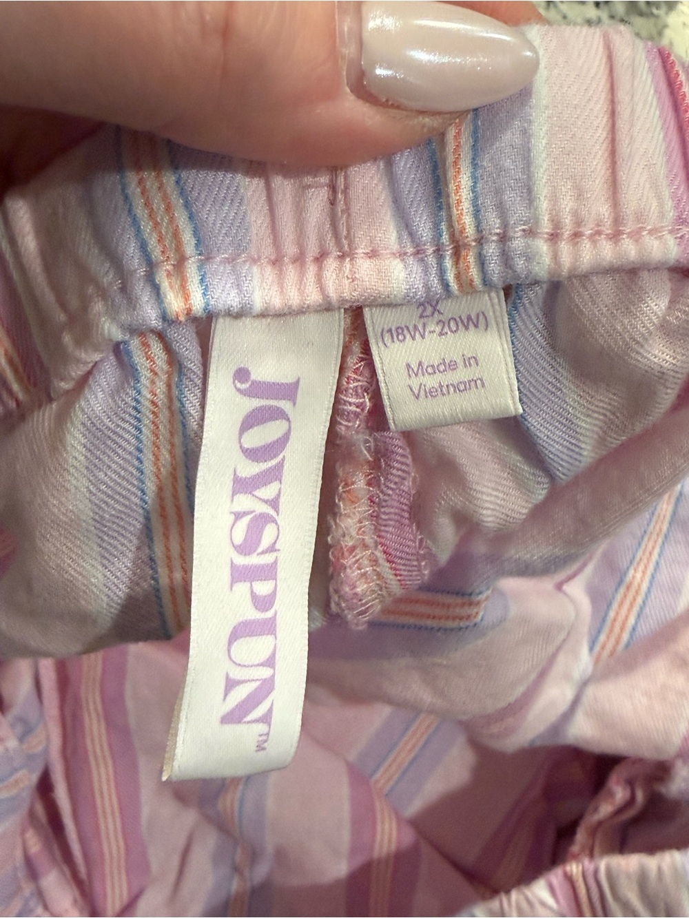 Women's Pink & Purple Striped Capri Pajama Pants - Picture 3 of 4